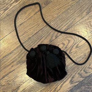 Lord & Taylor Elegant Burgundy Velvet Women's Bag